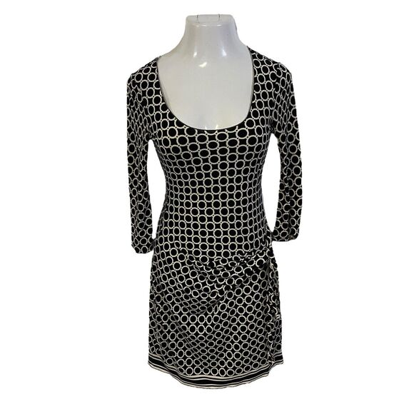 Max Studio Dress Womens XS Faux Wrap Stretch Black Work Office Career Corpcore - Picture 8 of 13